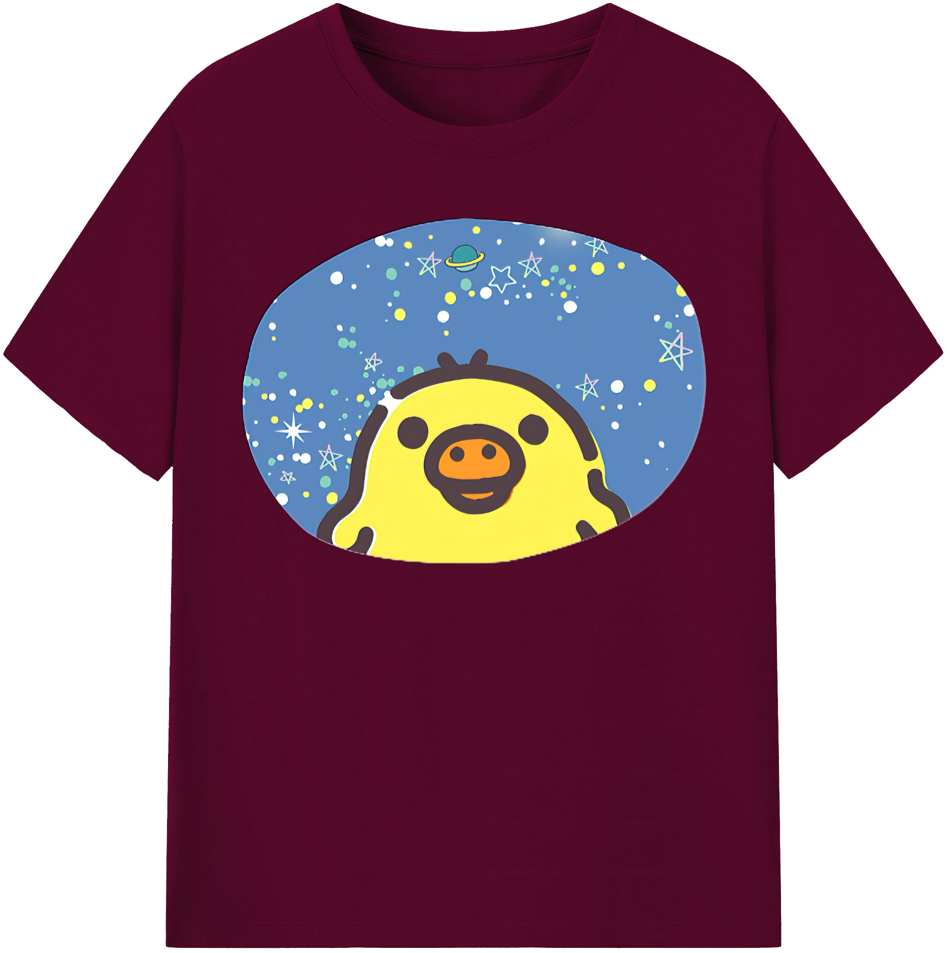 （画像用） リラックマ リラックマ キイロイトリ Rilakkuma Korilakkuma Kiiroitori レディースカジュアルプリントTシャツ（綿100％）